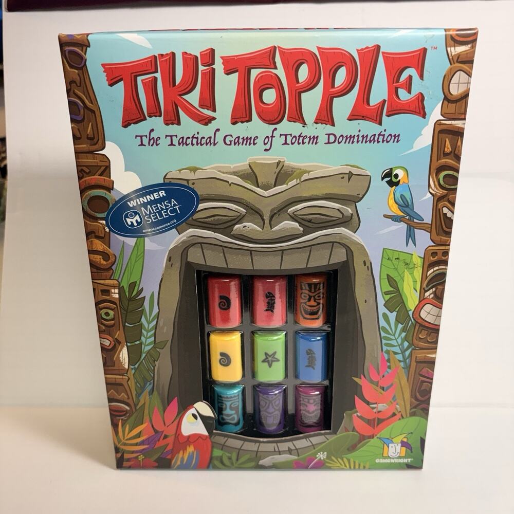 Gamewright Tiki Topple Tactical Board Game Totem Domination Opened Unused 2017